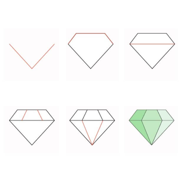 How to draw Diamond idea (22)