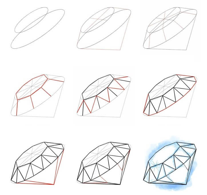 How to draw Diamond idea (23)