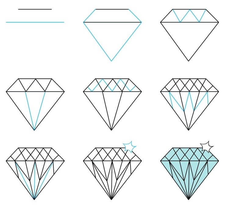 How to draw Diamond idea (25)