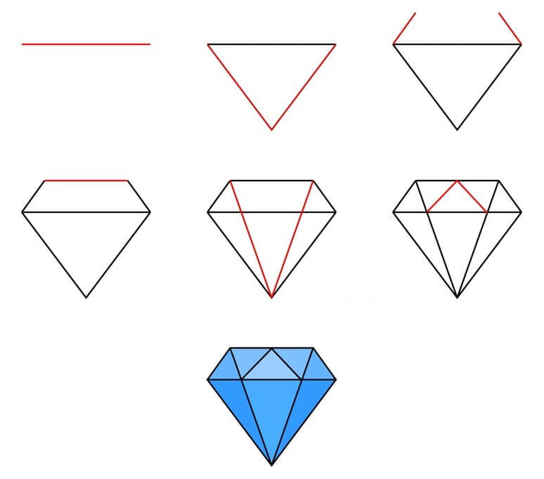 How to draw Diamond idea (26)