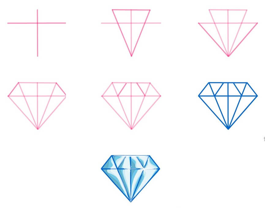 How to draw Diamond idea (27)