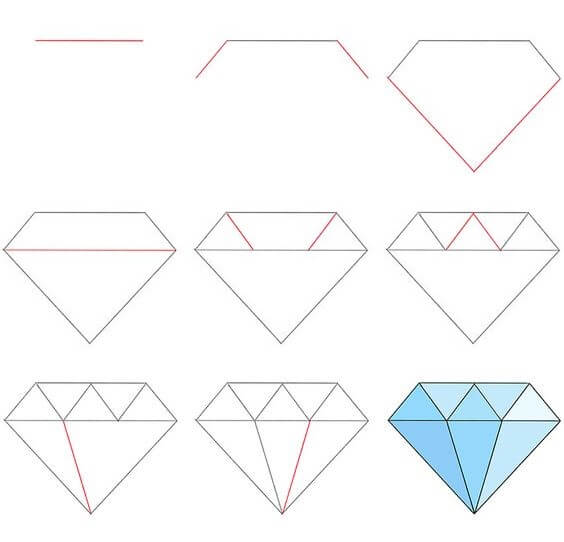 How to draw Diamond idea (3)