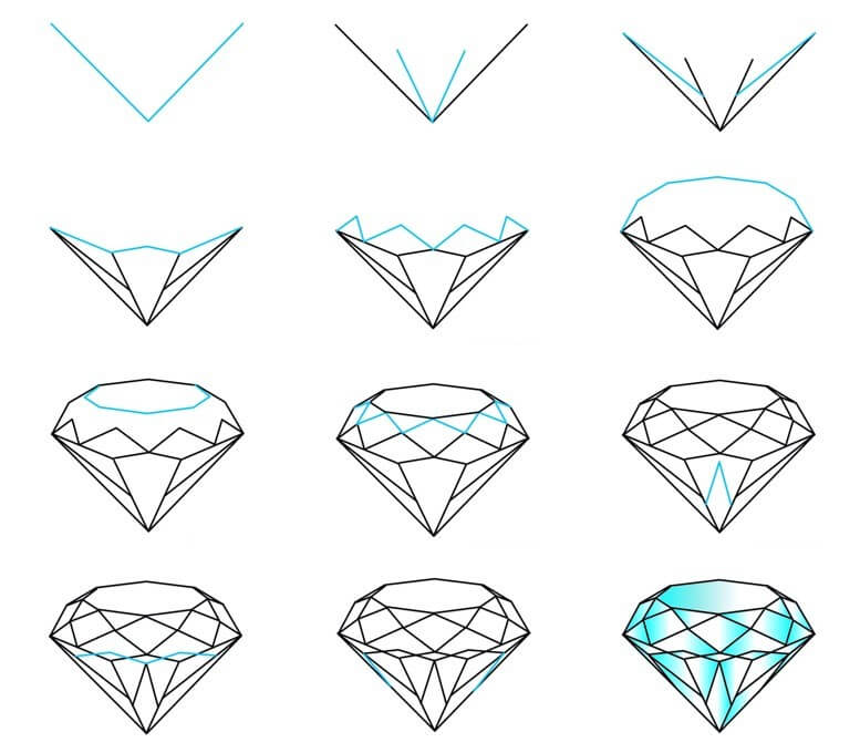 How to draw Diamond idea (30)