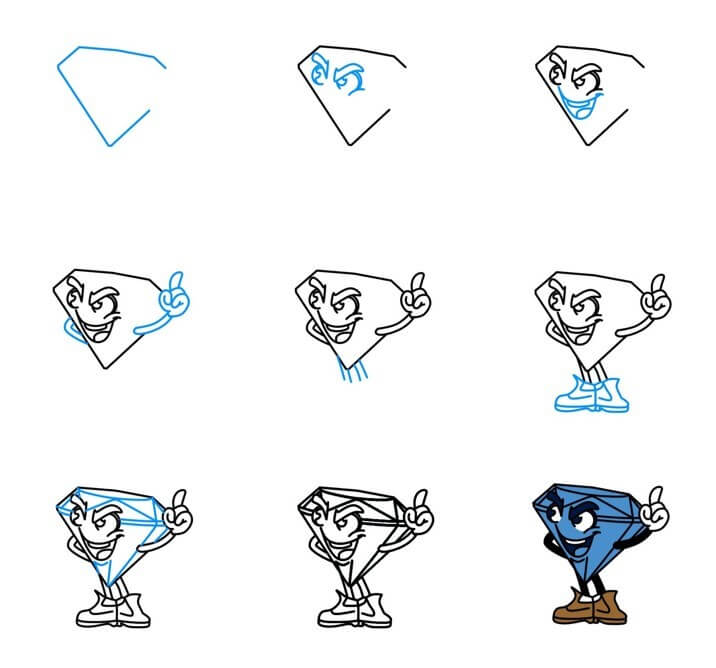 How to draw Diamond idea (32)