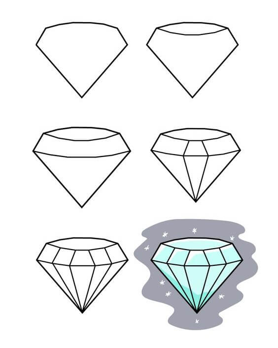 How to draw Diamond idea (5)