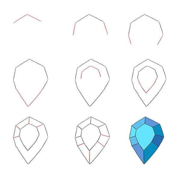 How to draw Diamond idea (8)