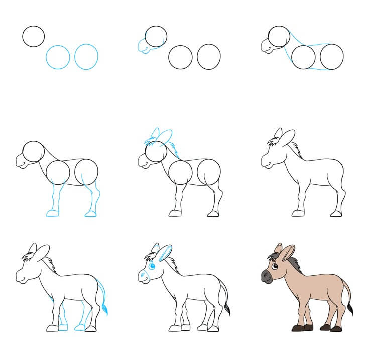 How to draw Donkey idea (13)