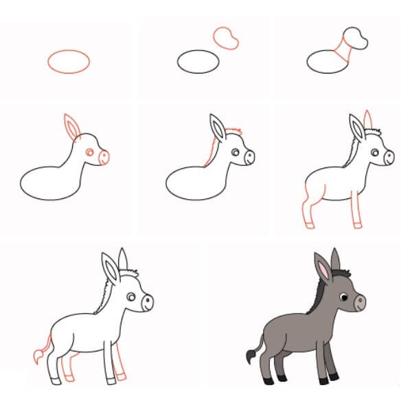 How to draw Donkey idea (14)