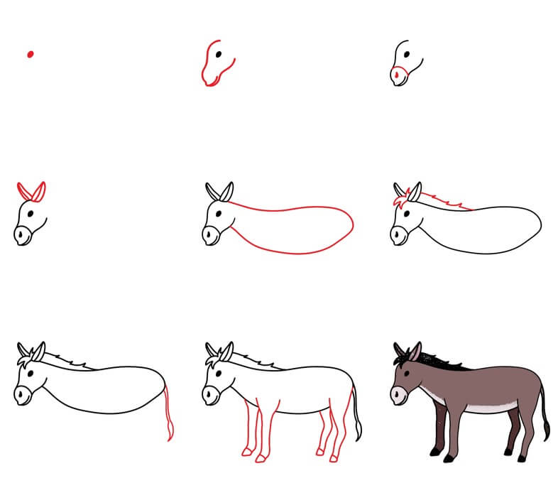 How to draw Donkey idea (15)