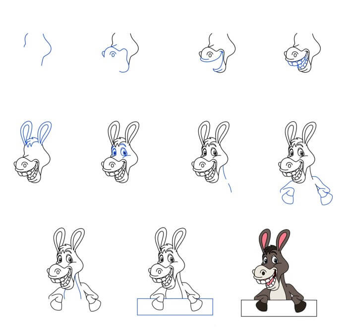 How to draw Donkey idea (18)