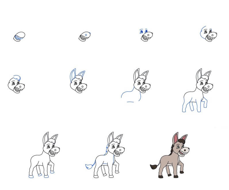 How to draw Donkey idea (19)