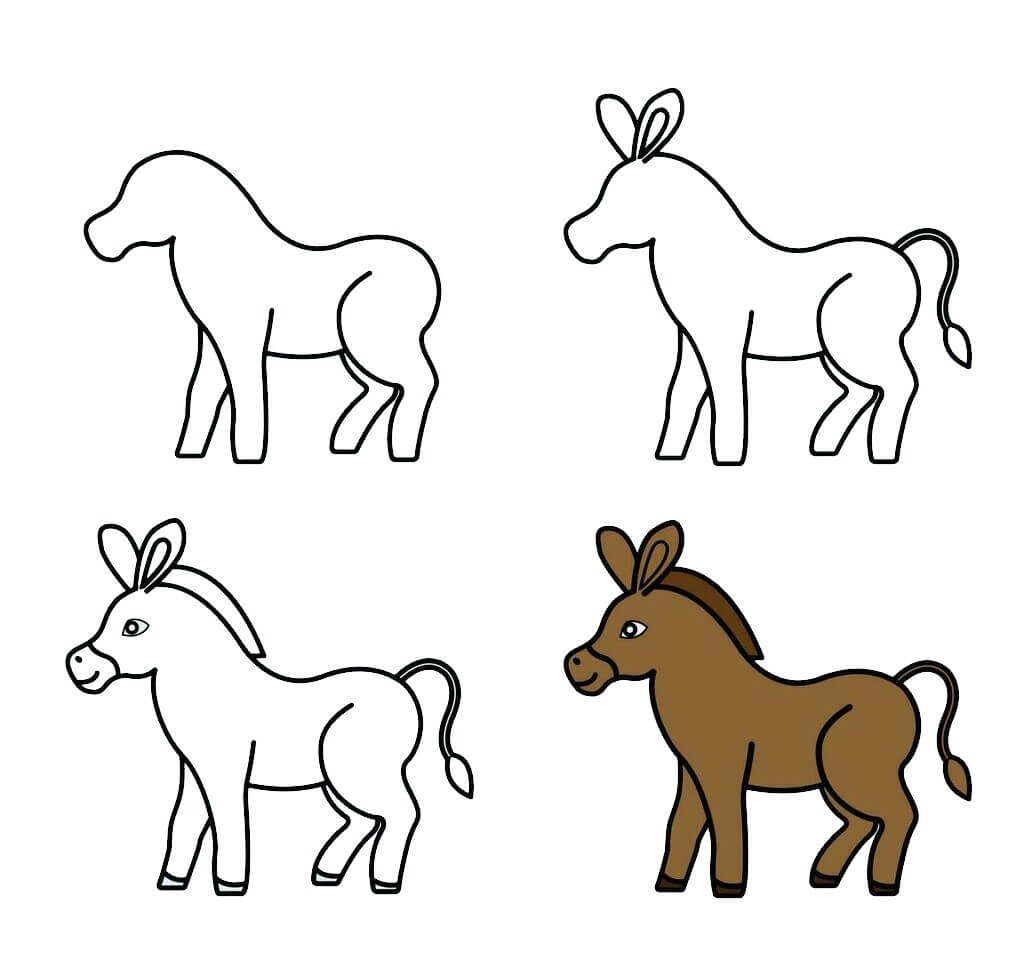 How to draw Donkey idea (21)