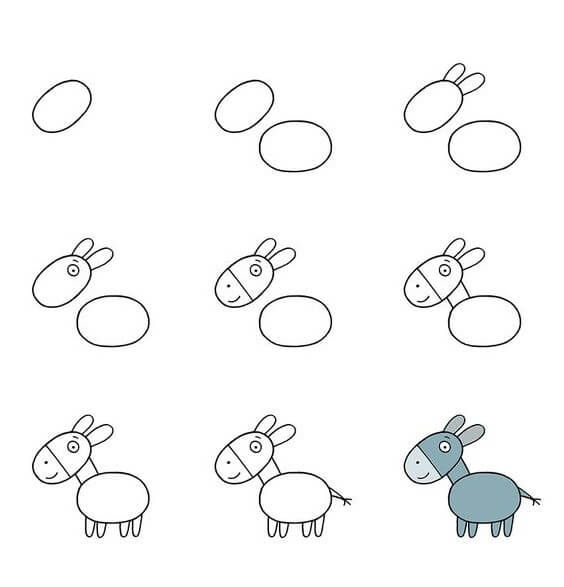 How to draw Donkey idea (24)