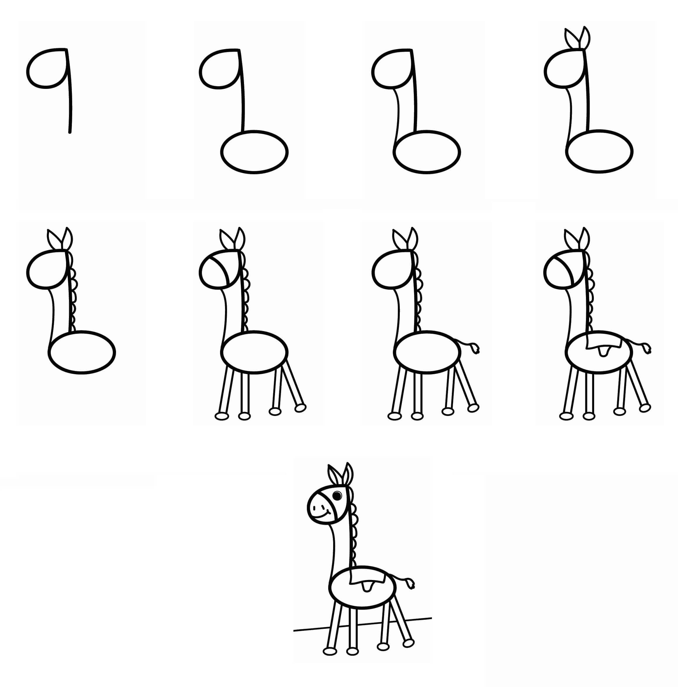 How to draw Donkey idea (29)