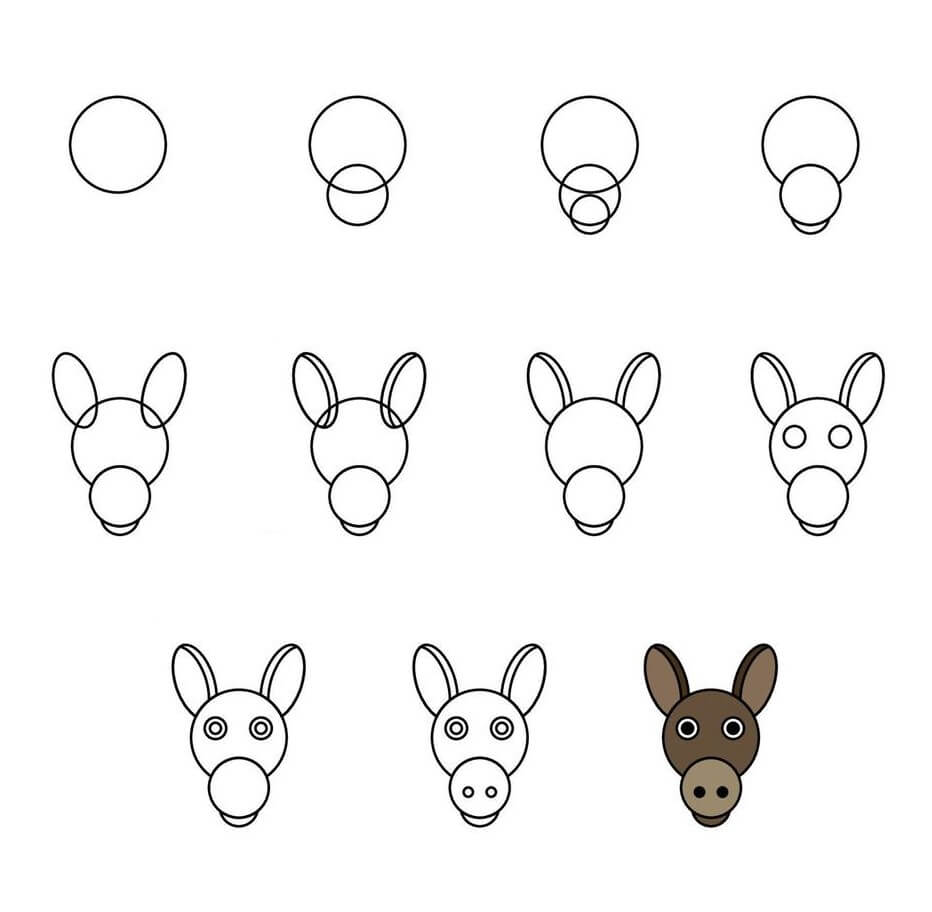 How to draw Donkey idea (31)