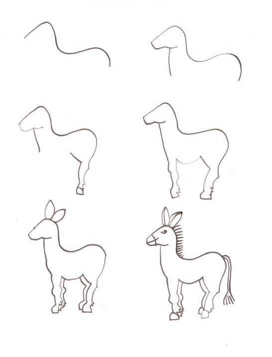 How to draw Donkey idea (5)