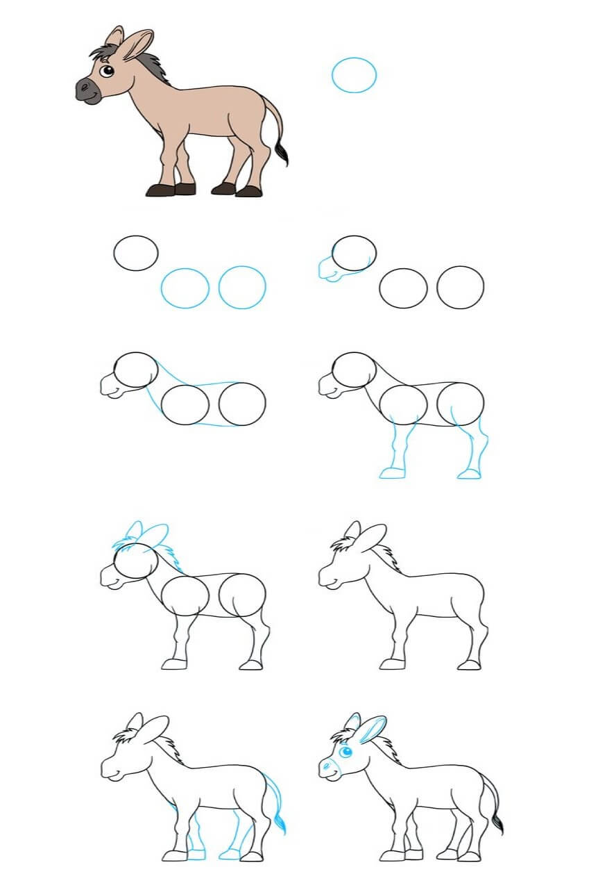 How to draw Donkey idea (6)