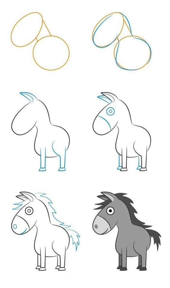 How to draw Donkey idea (8)