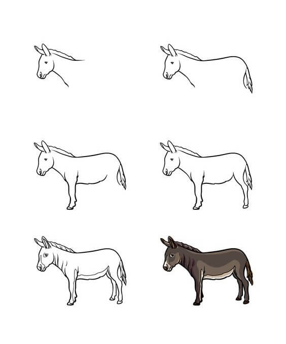 How to draw Donkey idea (9)