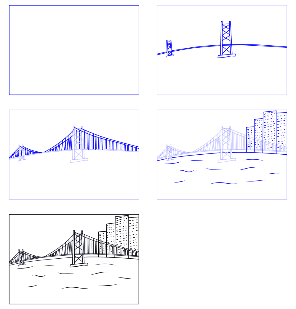 How to draw Draw a simple bridge