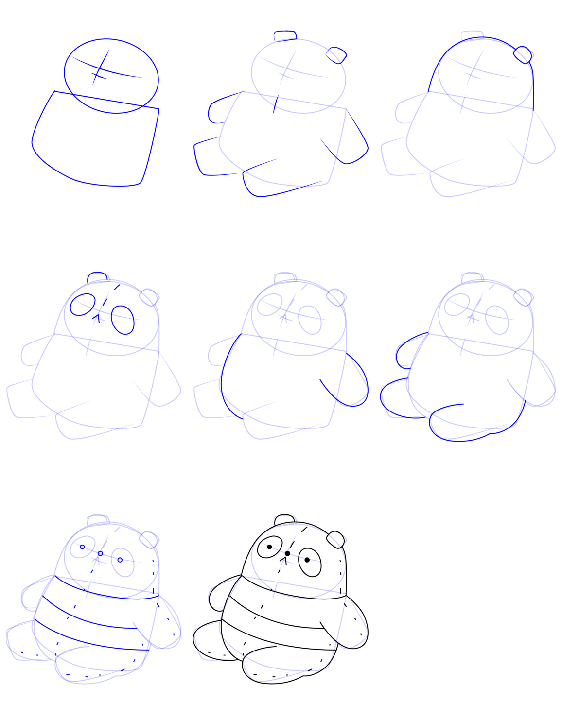 Drawing a simple panda Drawing Ideas