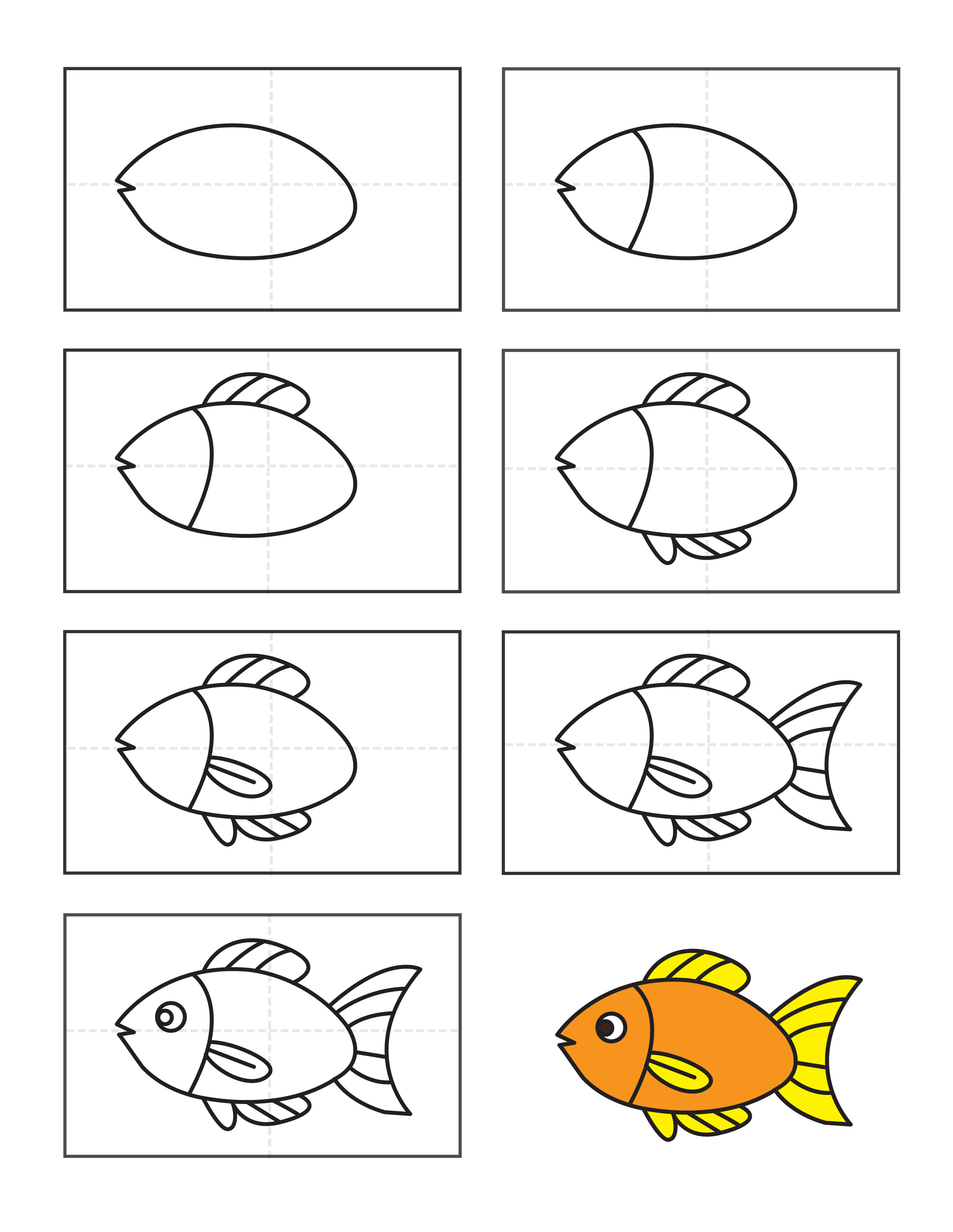 Drawing simple goldfish Drawing Ideas