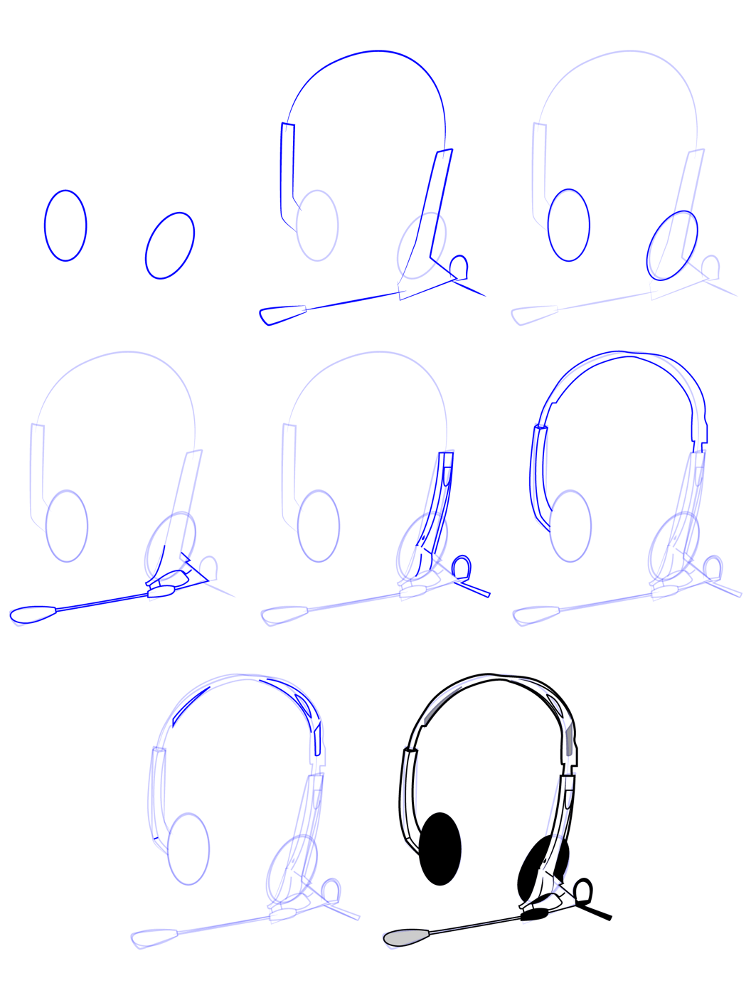 Drawing simple headphones Drawing Ideas