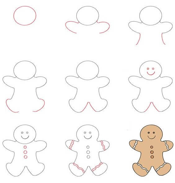 Gingerbread Man idea (1) Drawing Ideas