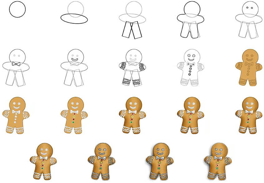 Gingerbread Man idea (10) Drawing Ideas