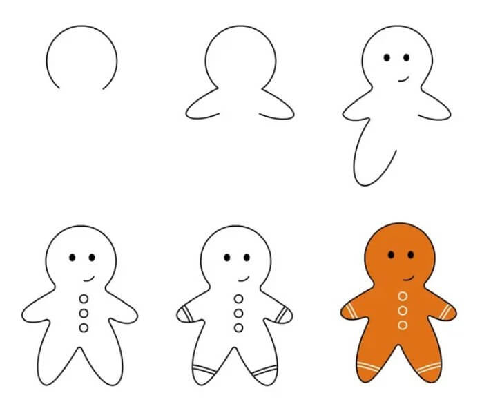 Gingerbread Man idea (13) Drawing Ideas