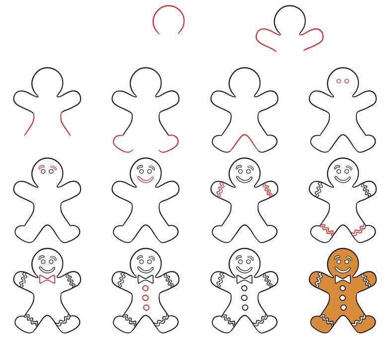 Gingerbread Man idea (14) Drawing Ideas