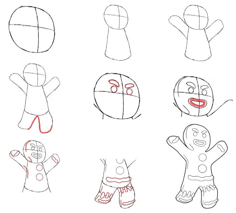 Gingerbread Man idea (17) Drawing Ideas