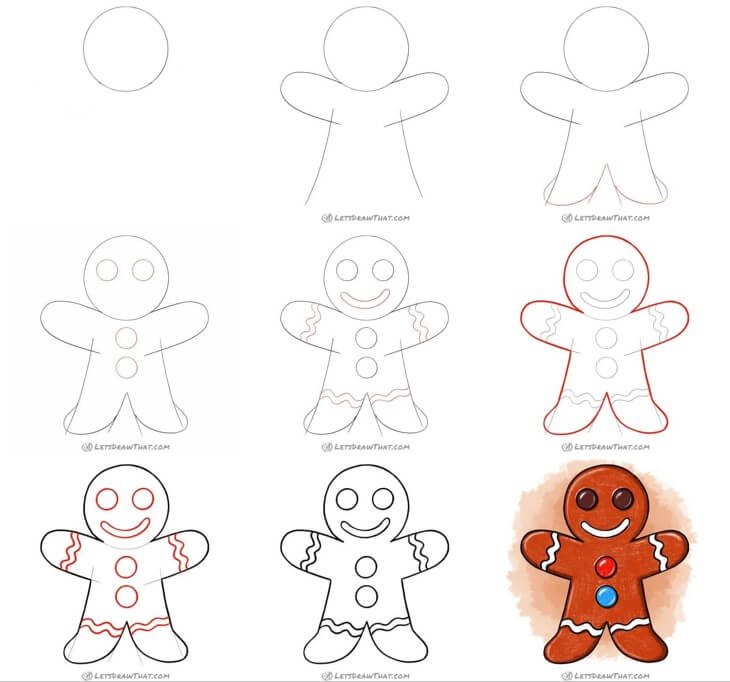 Gingerbread Man idea (19) Drawing Ideas