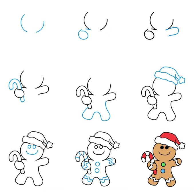 Gingerbread Man Drawing Ideas