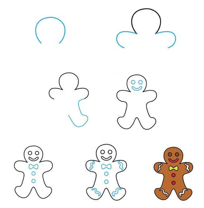 Gingerbread Man idea (21) Drawing Ideas