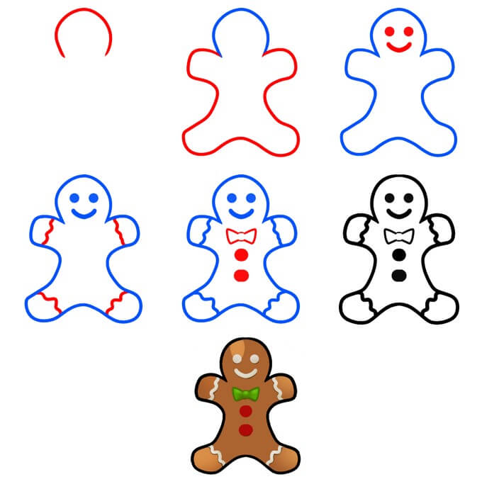 Gingerbread Man idea (25) Drawing Ideas