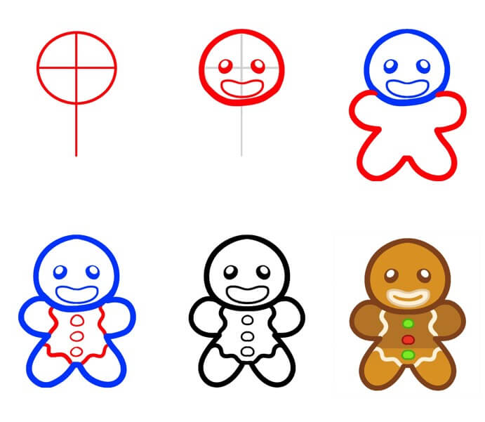 Gingerbread Man idea (27) Drawing Ideas