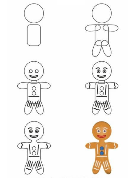 Gingerbread Man idea (4) Drawing Ideas