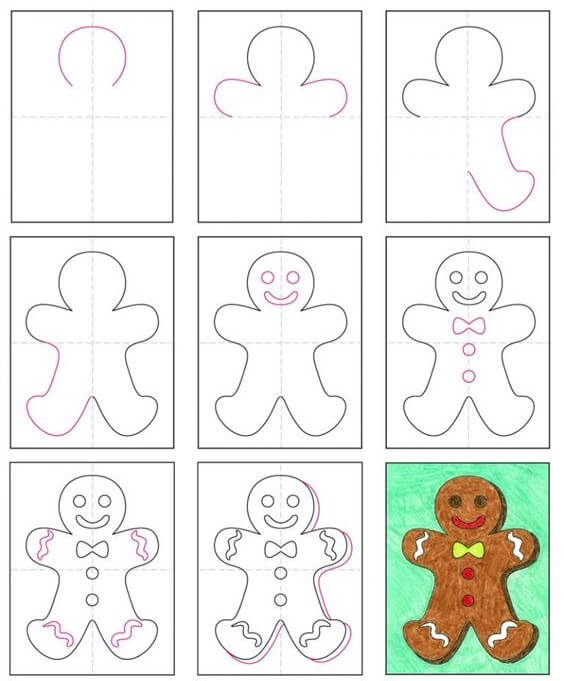 Gingerbread Man idea (7) Drawing Ideas