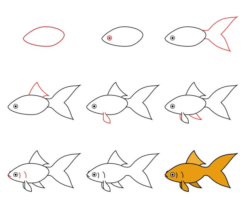 Goldfish idea (10) Drawing Ideas