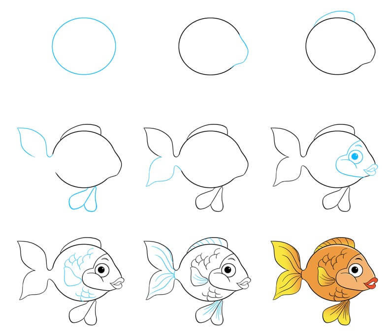 How to draw Goldfish idea (11)