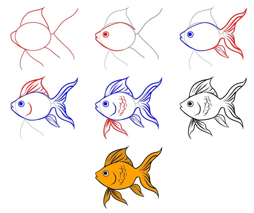 How to draw Goldfish idea (13)