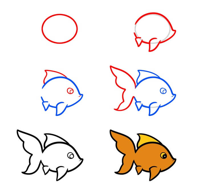 Goldfish idea (16) Drawing Ideas