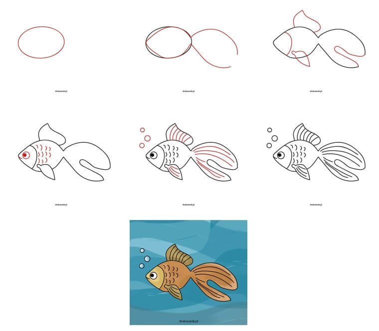 Goldfish idea (18) Drawing Ideas