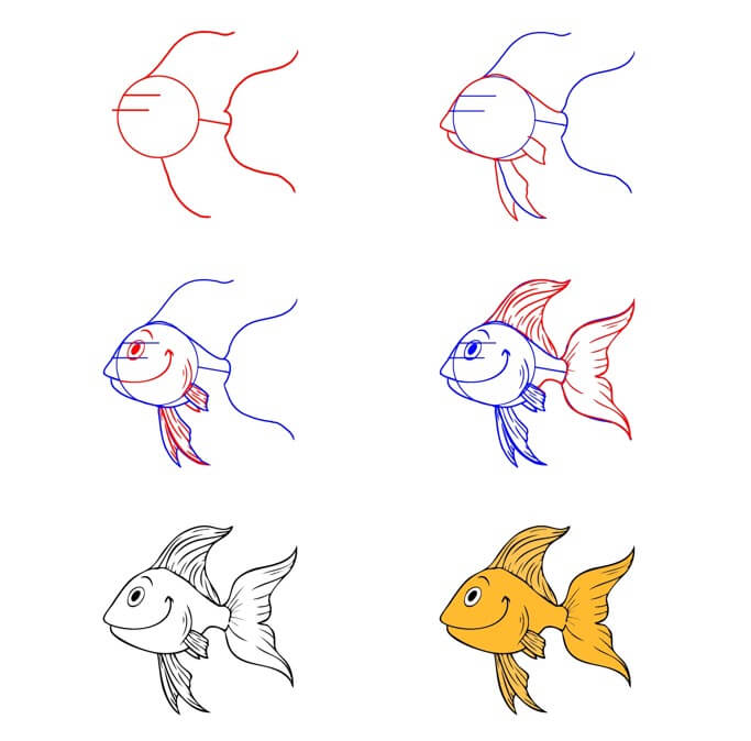 Goldfish idea (19) Drawing Ideas