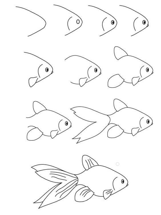 Goldfish idea (5) Drawing Ideas