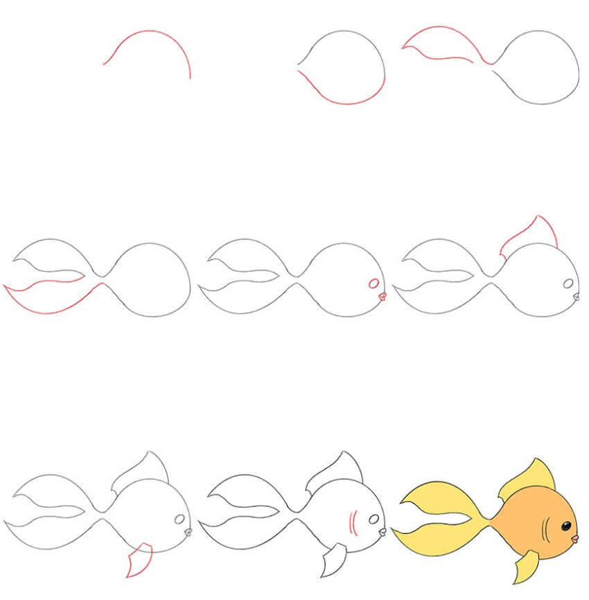 Goldfish idea (7) Drawing Ideas