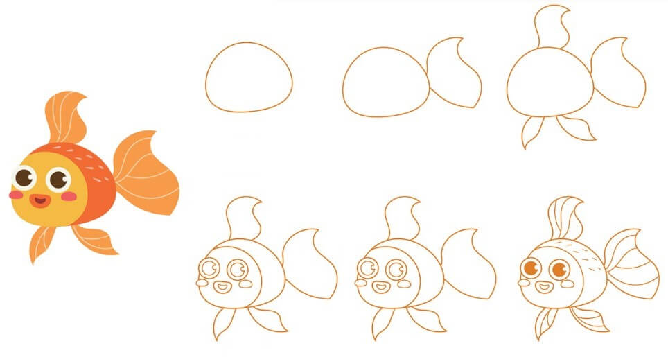 How to draw Goldfish idea (8)