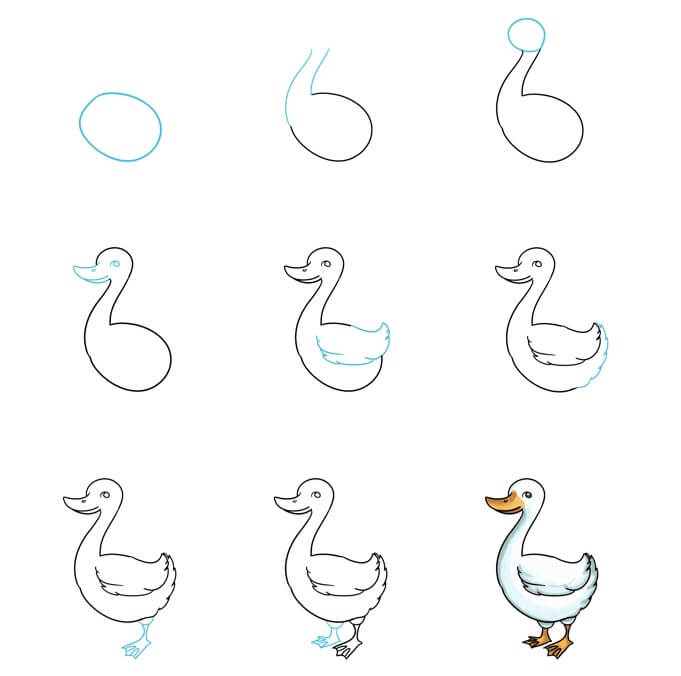 Goose Drawing Ideas