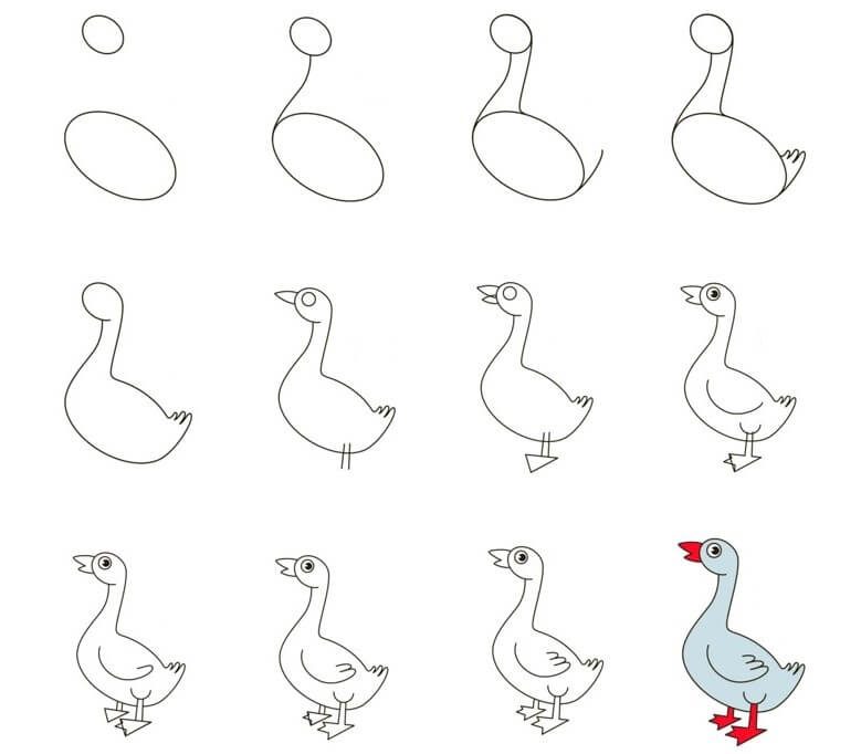 How to draw Goose idea (26)